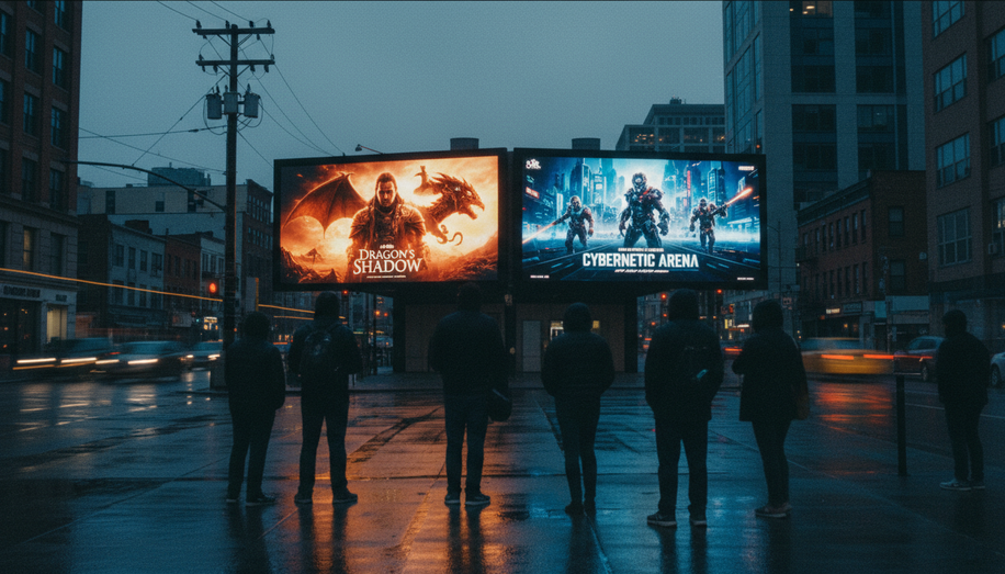 Spotlight on Screens: OOH Strategies for Film, Gaming, and Music Industries