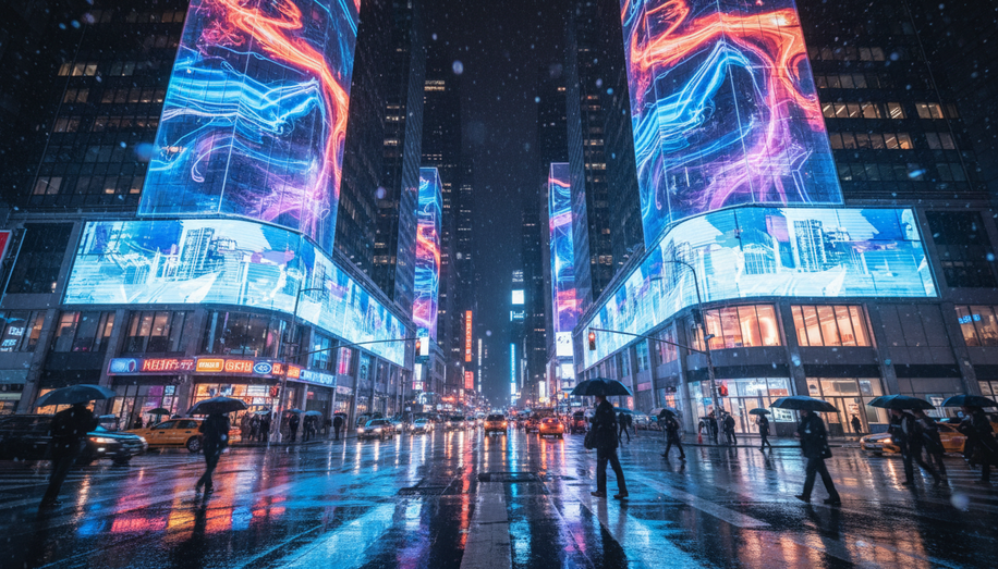 The Future of OOH Screens: Micro-LEDs, Transparency, and Next-Gen Interactive Displays